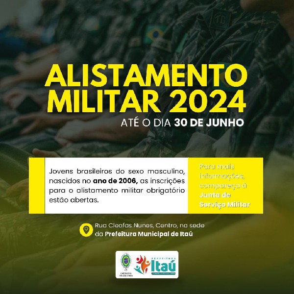ALISTAMENTO MILITAR OBRIGATÓRIO 2024
